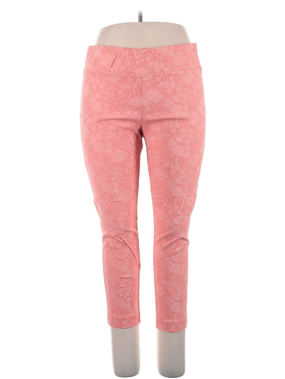 Jules & Leopold Coral Pink Floral Cropped Pants